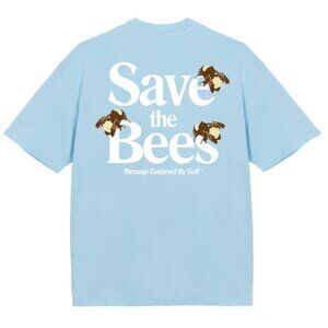 Men's GOLF WANG Light Blue Save The Bees Short Sleeve T-Shirt - Size XL